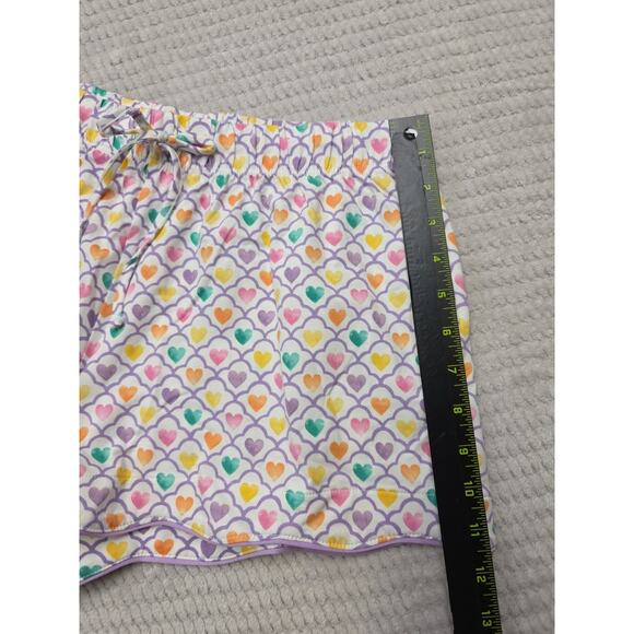 Roller Rabbit X Target Pajama Set Womens Medium Heart Print Scalloped Hem - Picture 4 of 8